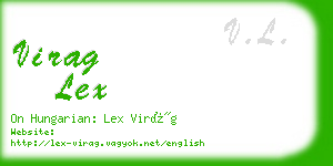 virag lex business card